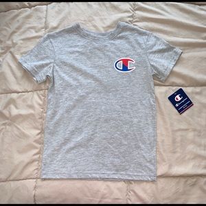 Gray Short Sleeved Champion Tee